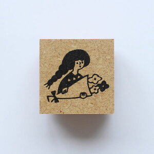 cotori cotori コトリコトリ スタンプ 女の子 お花を持つ 書く 花束どうぞ 猫を抱く コーヒーとショートカット コーヒーと編み込み お花を持つ編み込み ネコ はんこ 手帳