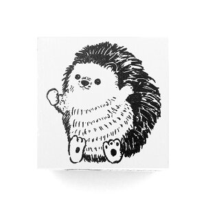 【30日24H限定!楽天カード利用で最大P6倍】パティシエハリネズミ スタンプ 30×30mm 手に何かを持つハリー 猫のミーコ 運ぶパティシエ コロロ ハリー チップ クラシック角っこお花 スキレット