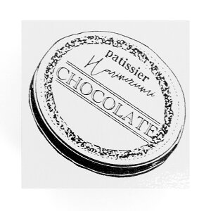 パティシエハリネズミ スタンプ 30×30mm チョコレート缶 蓋 カート ブラックベア シバ犬のそら豆ちゃん プレゼントの箱 クマ 柴犬 ショッピングカート ボックス かわいい おしゃれ