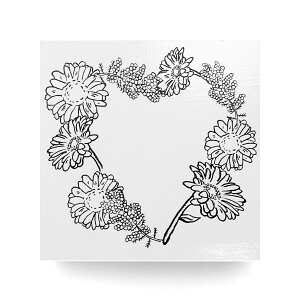 【30日24H限定!楽天カード利用で最大P6倍】パティシエハリネズミ スタンプ 58×58mm 座り心地のいい椅子 パールのフレーム ブランコ ガーベラのハート オーバルのお皿 お店のテーブル アンテ