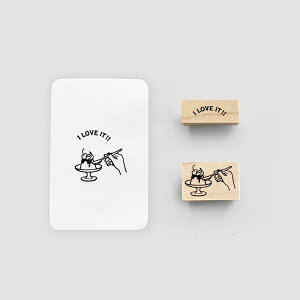 KNOOPWORKS クノープワークス スタンプ 2個セット ソフトクリーム YUMMY おいしい プリン I LOVE IT これ大好き スイーツ 夏 手 アイス 手帳 おしゃれ かわいい シンプル はんこ ハンコ SET001