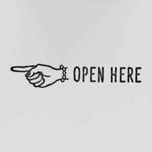 【30日24H限定!楽天カード利用で最大P6倍】KNOOPWORKS クノープワークス スタンプ OPEN HERE ギフト ラッピング プレゼン 梱包 荷物 カード 手 イラスト 手帳 かわいい おしゃれ シンプル かっこい