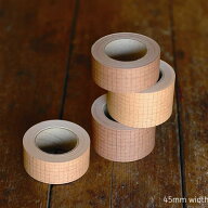倉敷意匠 Classiky 井上陽子 クラフト紙テープ 45mm 方眼 KS-ST012 クラフトテープ 紙テープ 茶色 剥離紙…
