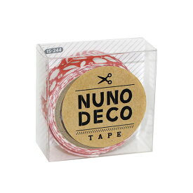 【ポイントアップ＆店内最大50％OFF!】NUNODECO 布製テープ 布デコテープ 布デコ ヌノデコ 北欧 花柄 かわいい お名前シール お名前テープ デコレーションテープ NDECO-TAPE-FLOWER 手芸用品 手芸材料 子供 ギフト レトロ