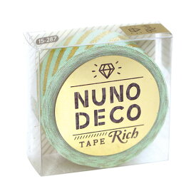 【ポイントアップ＆店内最大50％OFF!】NUNODECO 布製テープ 布デコテープ 布デコ ヌノデコ リッチストライプ かわいい お名前シール お名前テープ デコレーションテープ NDECO-TAPE-RICHSTRIP 手芸用品 手芸材料 子供 ギフト