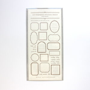 }Ŏ OEDA LETTERPRESS sticker sheet XebJ[V[g FRAME Bronze Greige t[ uY O[W XebJ[ V[ V[V[g t[ g ň Mtg  蒠 R[W