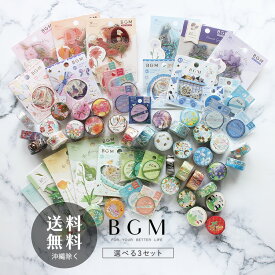 BGM マスキングテープ 詰め合わせ フレークシール セット マステ 5mm 5ミリ 0.5cm幅 15mm 15ミリ 1.5cm幅 20mm 20ミリ 2.0cm幅 お得 福袋 まとめ買い ビージーエム シールセット