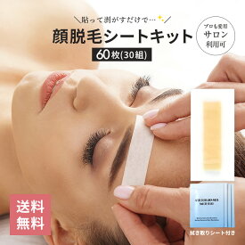 【クーポン発行中＆マステの日！11日1:59まで】眉毛脱毛ワックスシート 60枚30組入 脱毛シートキット 脱毛ワックス ブラジリアンワックス 顔脱毛 眉毛脱毛 ムダ毛処理 セルフ 脱毛シート ワックス脱毛 レディース メンズ 男性 女性 自宅 Silky Wax シルキーワックス