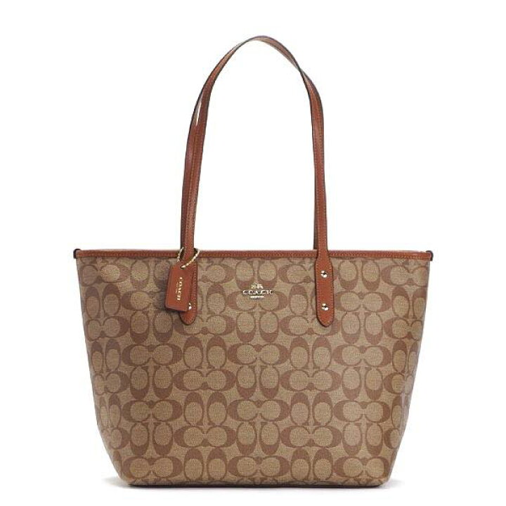 楽天市場】COACH/コーチ シグネチャー シティー ジップトップ トート 