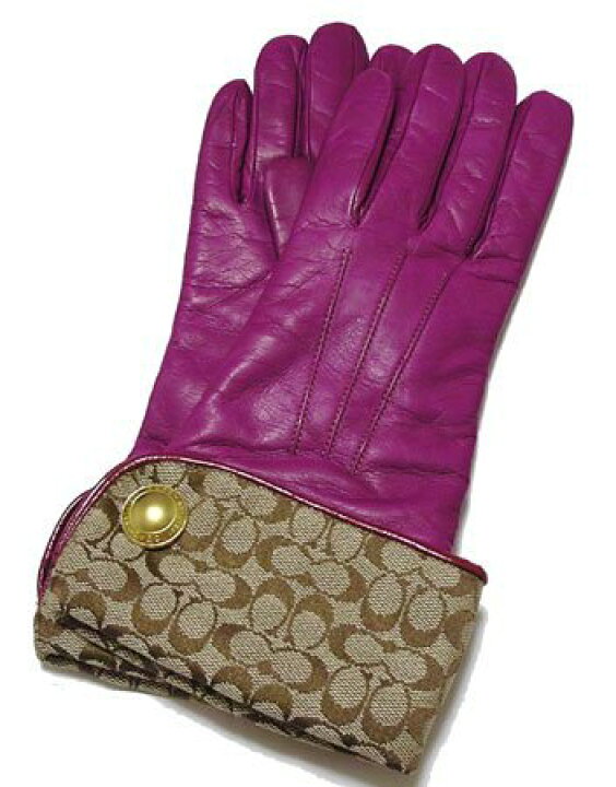 楽天市場】COACH/コーチ シグネチャーカーフ手袋 6.5号 F80408GRAPE 
