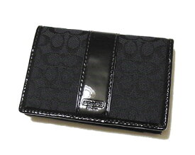 COACH/コーチ　シグネチャー　定期入れ F61124SLCBK【ラッピング無料】【楽ギフ_包装】