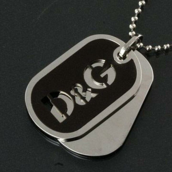 ドルチェ&ガッバーナ SV925 シルバー ドックタグ ネックレス/DGロゴ  