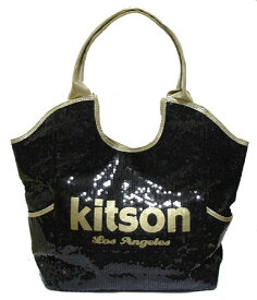 KITSON スパンコールトートバッ Los Angeles Sequin Tote Black/Gold 【ラッピング無料】【楽ギフ_包装】
