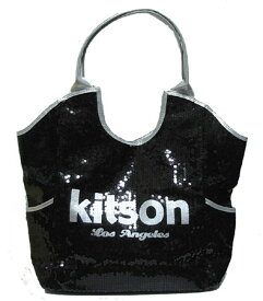 KITSON/キットソン　スパンコールトートバッグ Los Angeles Sequin Tote Black/Silver 【ラッピング無料】【楽ギフ_包装】【10P11Mar16】【05P03Dec16】