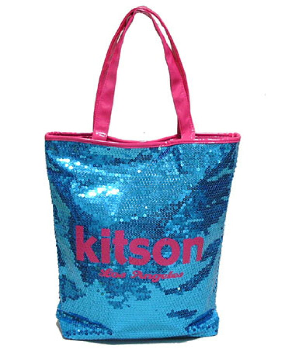 楽天市場】KITSON/キットソン スパンコールトートバッグ BLUE/PINK  