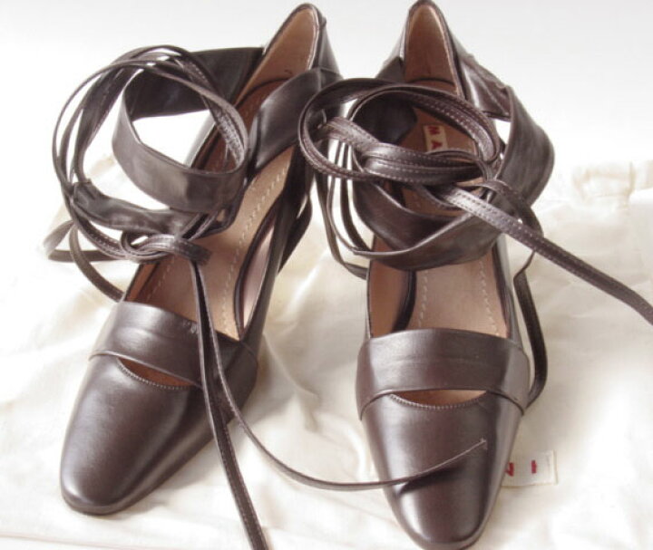 楽天市場】MARNI/マルニ ヒール付きパンプス ダークブラウン 23.5cm 