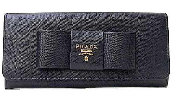 楽天市場】PRADA/プラダ リボン二つ折り長財布 1M1132 SAFFIANO  