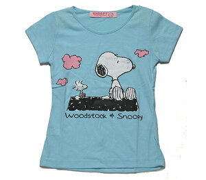 y܂ƂߊΏۏizy[֑zSNOOPY & woodstock Girls T-SHIRTXk[s[&EbhXgbN K[Y TVc Cgu[yq 100/110/120z