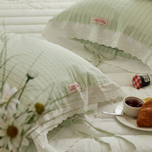 布団カバー 韓国 ストライプ 冬 布団セット かわいい フリル レース 綿 おしゃれ シングル ベージュ ピンク ブルー 枕カバー ふとん ふとんセット アレルギー 防ダニ 子供 子ども 娘 子供部屋