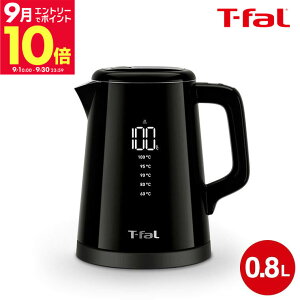 �_�G���g���[�ł����P10�{�^�e�B�t�@�[�� T-fal �d�C�P�g�� �f�B�X�v���C ���b�N �R���g���[�� 0.8L KO8568JP / �d�C�|�b�g �P�g�� �ۉ��@�\�t�� ���x���� ���x�ݒ� 60-100�x ���x���߃P�g��