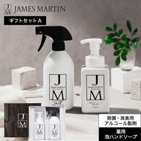 4/20は抽選で全額Pバック+クーポン割引！ ジェームズマーティン JAMES MARTIN ギフトセット A / 除菌スプレー ハンドソープ 泡ハンドソープ 除菌消臭スプレー 除菌 消臭 アルコール消毒 消毒液 薬用 石鹸 石けん 日本製 ジェームスマーティン ジェイムズマーティン JM