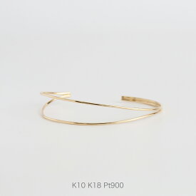 【Nadia Bangle】 K10/K18/Pt900 バングル レディース ゴールド ブレスレット k18 18金 18k k10 10金 10k pt900 ピンクゴールド ホワイトゴールド プラチナ 女性 大人 シンプル 上品 細身 華奢 プレゼント ギフト