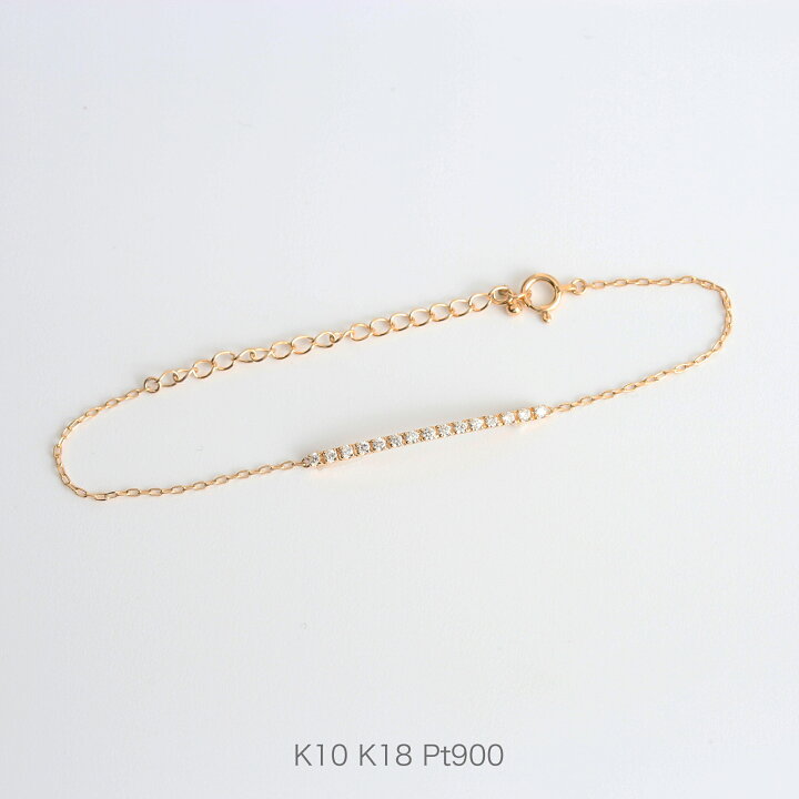 楽天市場】【Dear Line Bracelet】K10/K18/Pt900 ダイヤモンド ライン 
