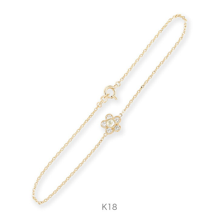 楽天市場】【Flower Bracelet】 K18/Pt900 花 モチーフ ローズカット 
