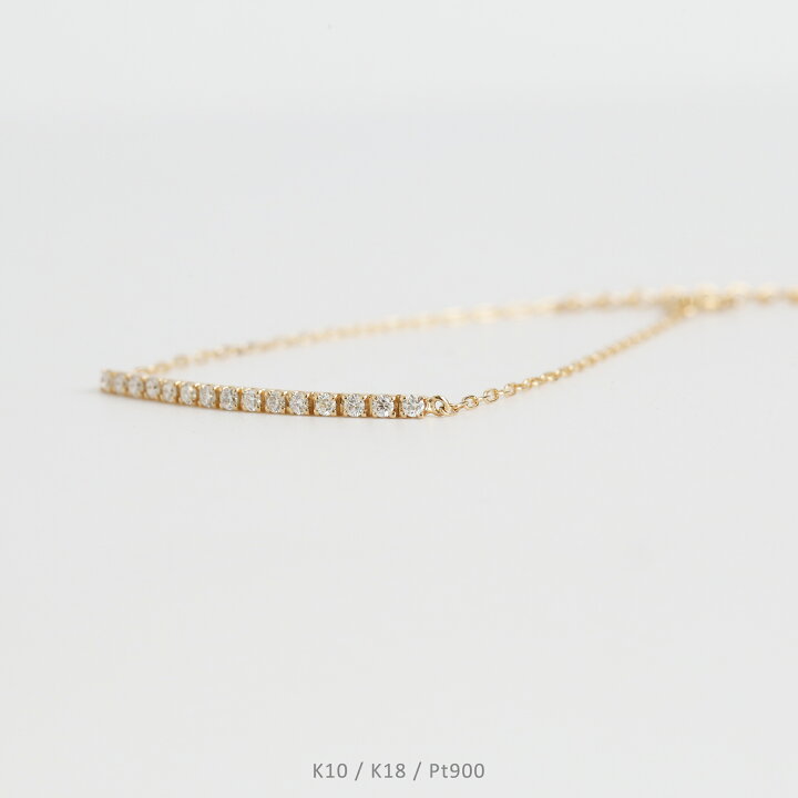 楽天市場】【Dear Line Bracelet】K10/K18/Pt900 ダイヤモンド ライン 