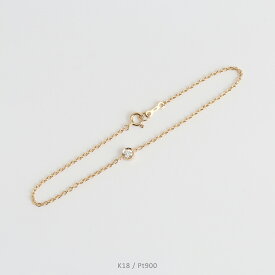 【Bettia Bracelet】 一粒 ダイヤモンド ブレスレット 一粒ダイヤ k18 18金 18k pt900 イエローゴールド ピンクゴールド ホワイトゴールド プラチナ レディース シンプル 華奢 サイズ cm プレゼント ギフト