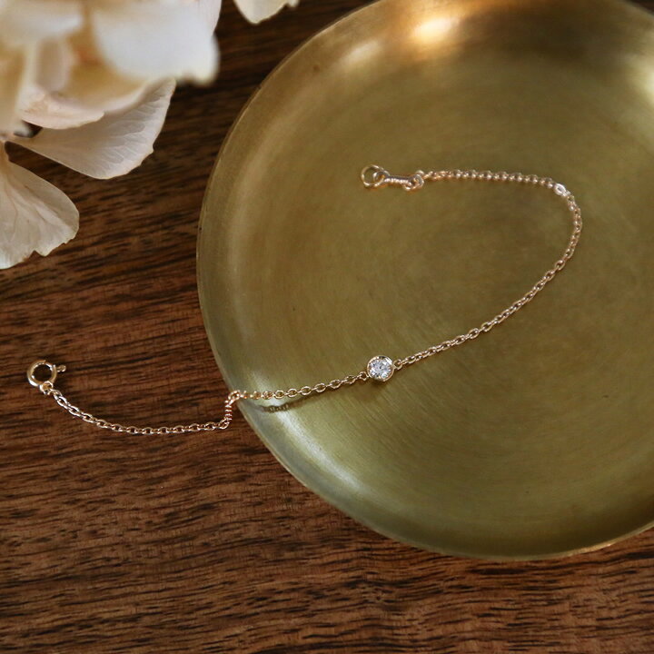 楽天市場】【Bettia Bracelet】 一粒 ダイヤモンド ブレスレット 一粒 