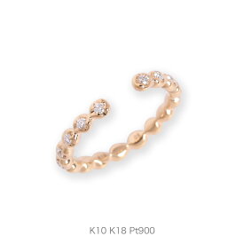 【Cres Ear Cuff】 K10/K18/Pt900 ダイヤモンド イヤーカフ 10金 10k k10 18金 18k k18 pt900 ゴールド ピンクゴールド ホワイトゴールド プラチナ レディース ボール 片耳 プレゼント ギフト