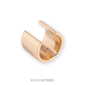 【Basic Plate Cuff L】 K10/K18/Pt900 ゴールド プレート イヤーカフ レディース 18金 18k 10金 10k ピンクゴールド ホワイトゴールド プラチナ シンプル 片耳用 プレゼント ギフト