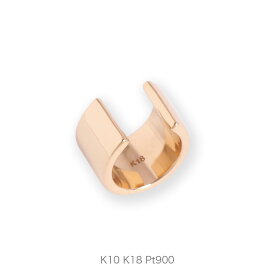 【Basic Plate Cuff M】 K10/K18/Pt900 ゴールド プレート イヤーカフ レディース 18金 18k 10金 10k ピンクゴールド ホワイトゴールド プラチナ シンプル 片耳用 プレゼント ギフト