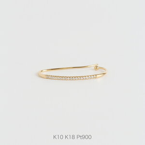 yLine Ear Cuff / Diamondz K10/K18/Pt900 _Ch EFAO C[Jt Ԃ 10 10k k10 18 18k k18 pt900 CG[S[h sNS[h zCgS[h v`i fB[X Ў v