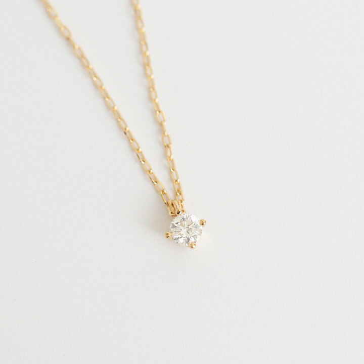 楽天市場】【Pealina Necklace 0.15ct】 K10/K18/Pt900 一粒 