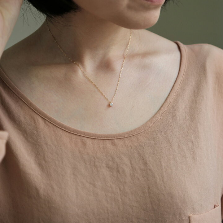 楽天市場】【Pealina Necklace 0.2ct】 K10/K18/Pt900 一粒 