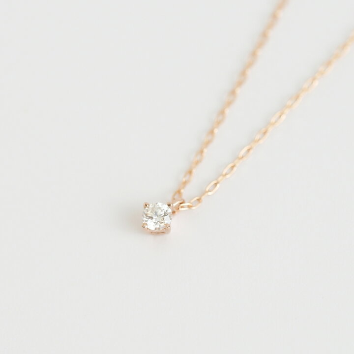 楽天市場】【Pealina Necklace 0.1ct】 K10/K18/Pt900 一粒  