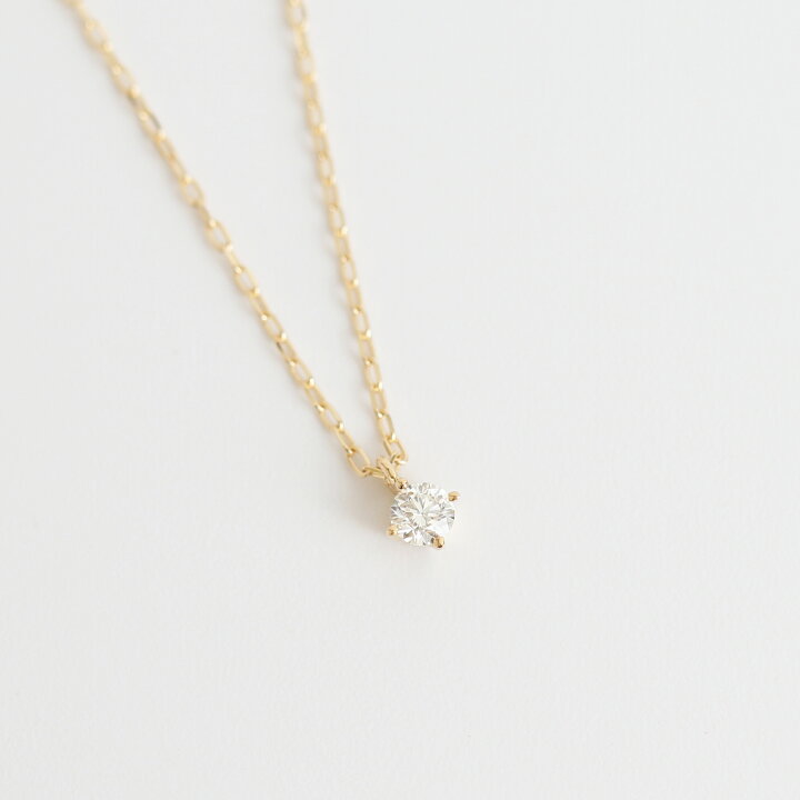 楽天市場】【Pealina Necklace 0.1ct】 K10/K18/Pt900 一粒 
