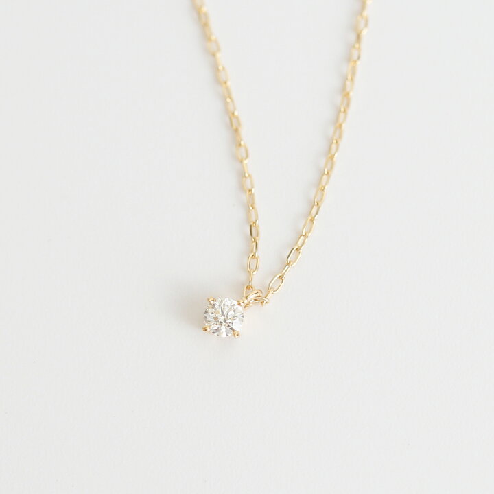 楽天市場】【Pealina Necklace 0.1ct】 K10/K18/Pt900 一粒 