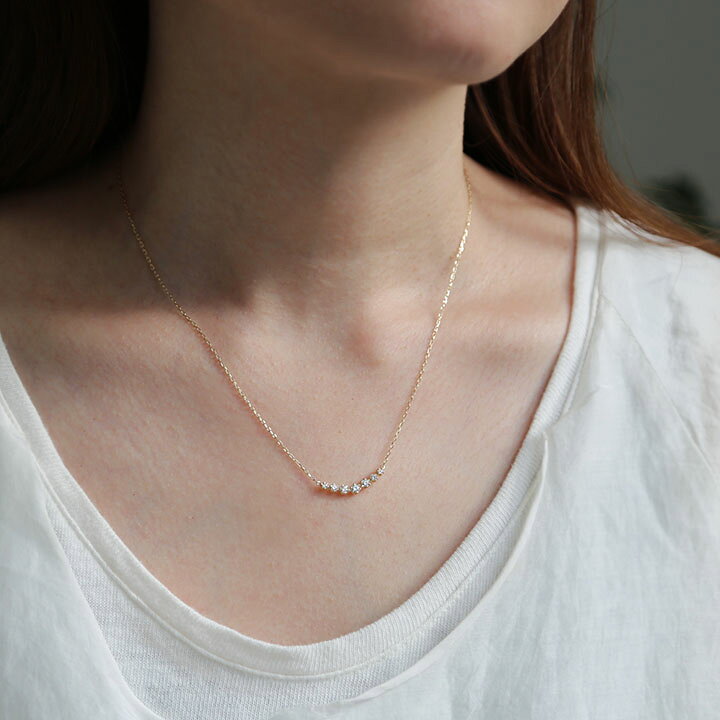 楽天市場】【Bulorea Necklace】 K10/K18/Pt900 Uライン ダイヤモンド 
