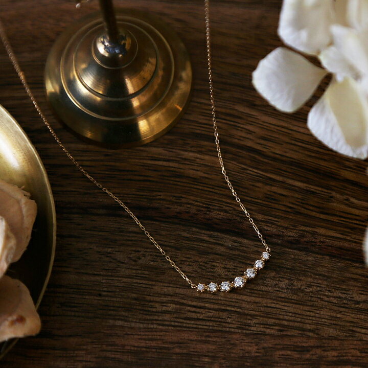 楽天市場】【Bulorea Necklace】 K10/K18/Pt900 Uライン ダイヤモンド 