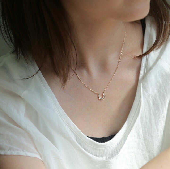 楽天市場】【Horseshoe Necklace】 K10/K18/Pt900 馬蹄 モチーフ 