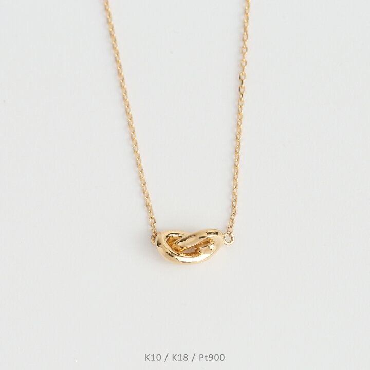 楽天市場】【Knot Necklace】 K10/K18/Pt900 結び目 モチーフ 地金  