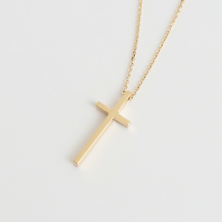 楽天市場】【Bullion Necklace】 K10/K18/Pt900 クロス ネックレス 地 