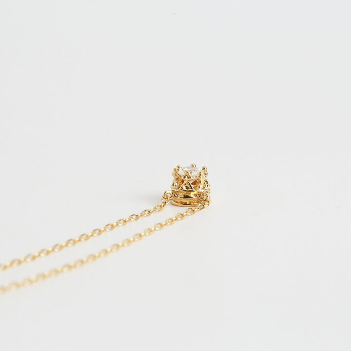 楽天市場】【Amulet Necklace】 K10/K18/Pt900 王冠 モチーフ 一粒 