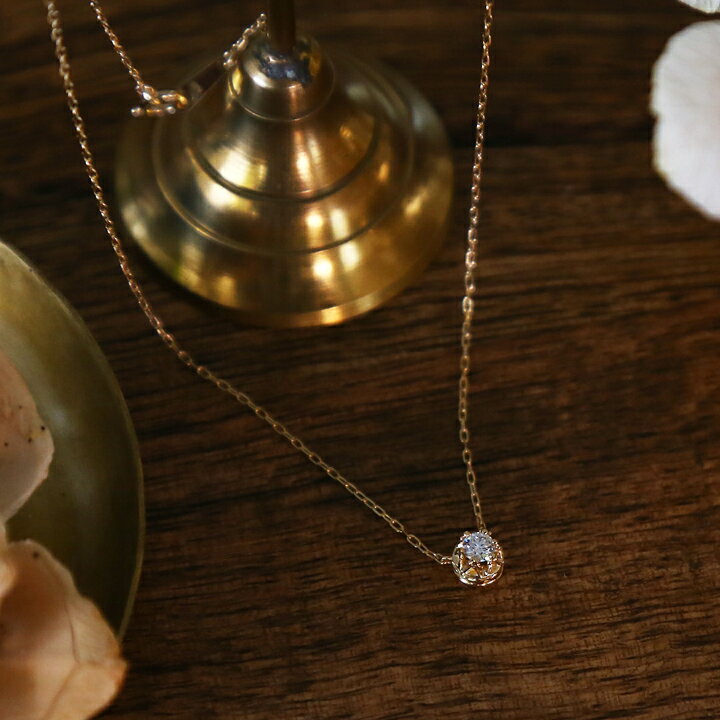 楽天市場】【Amulet Necklace】 K10/K18/Pt900 王冠 モチーフ 一粒 
