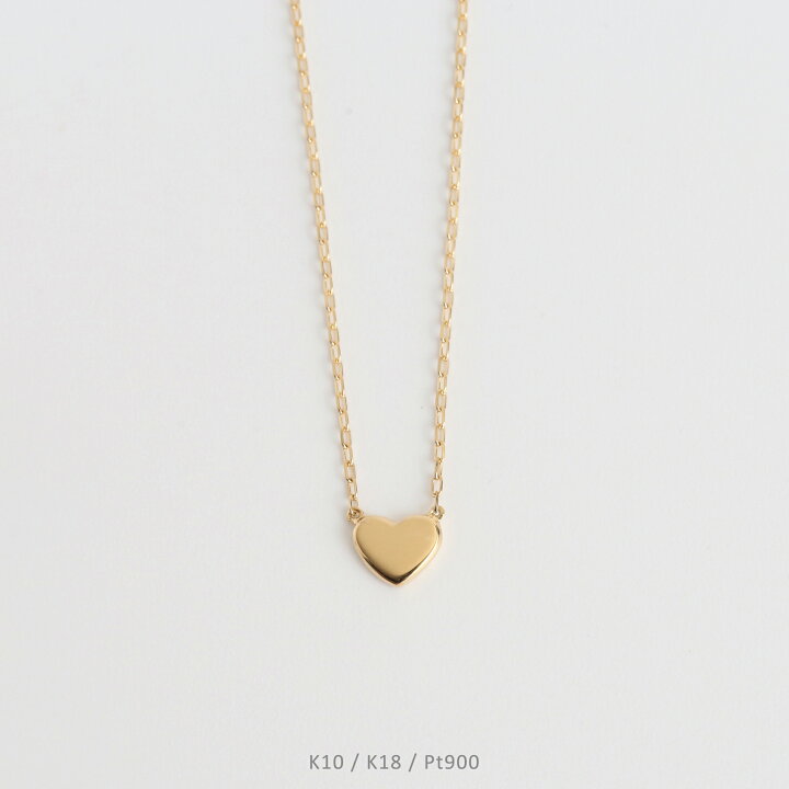 楽天市場】【Tiera Necklace】 K10/K18/Pt900 ハート モチーフ  