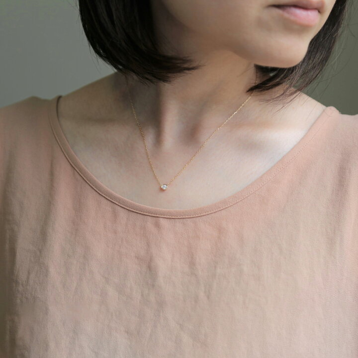 楽天市場】【Ortina Necklace 0.15ct】 K10/K18/Pt900 一粒 