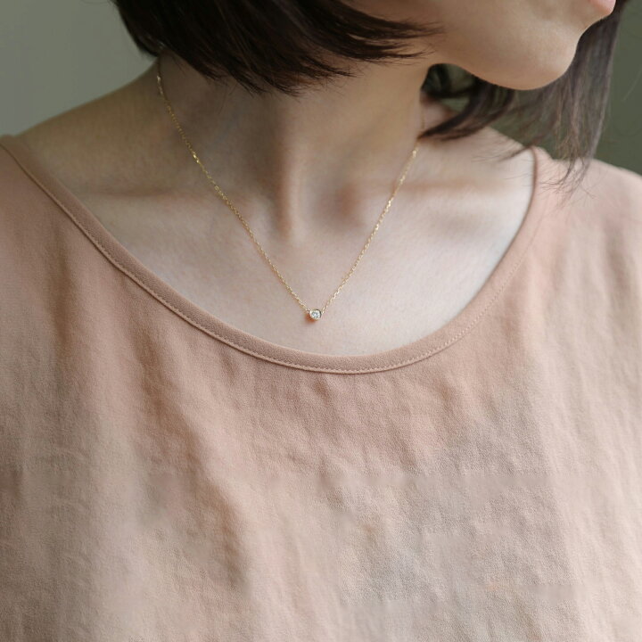 楽天市場】【Ortina Necklace 0.15ct】 K10/K18/Pt900 一粒 